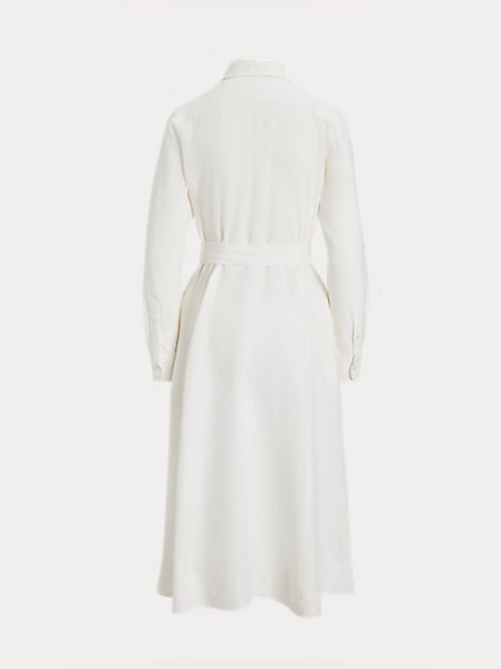 Polo Ralph Lauren Women’s Belted Linen Shirtdress White Sz 8 NWT - Picture 3 of 11